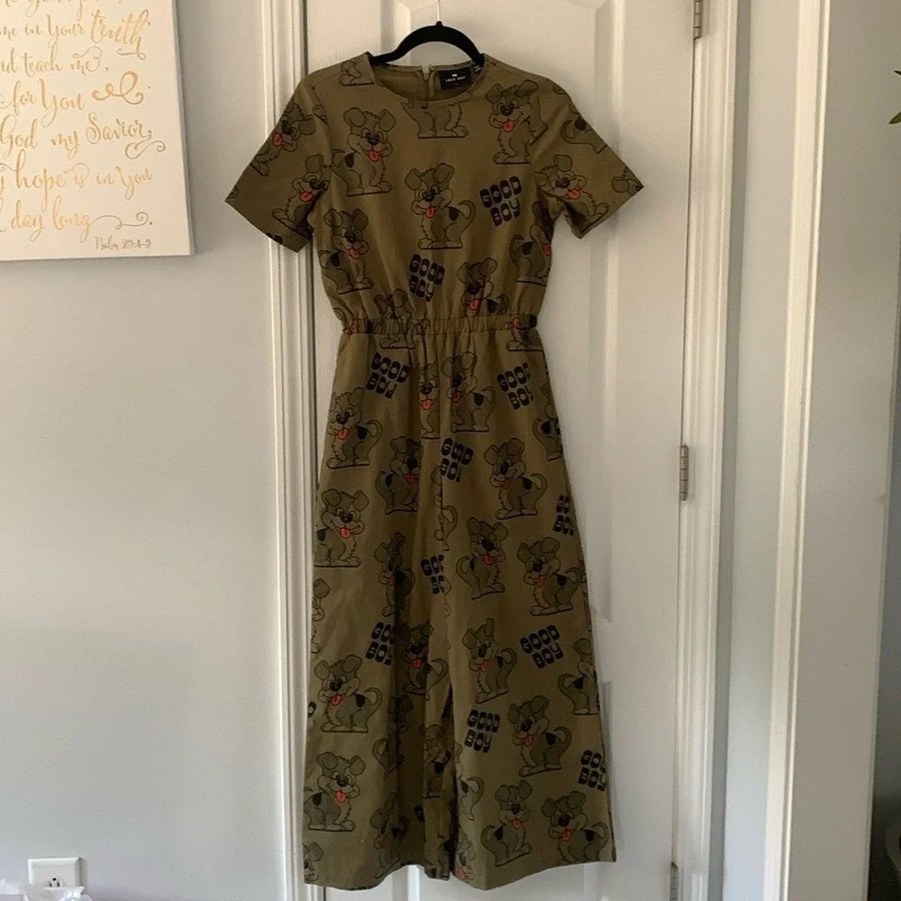 Lazy Oaf Good Boy Jumpsuit green size 6 NWOT - Picture 2 of 15
